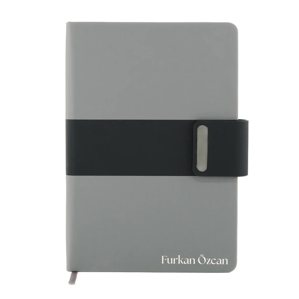 Kişiye Özel Gri Premium Defter