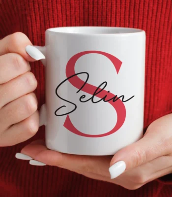 Kişiye Özel Harf ve İsim Baskılı Kupa