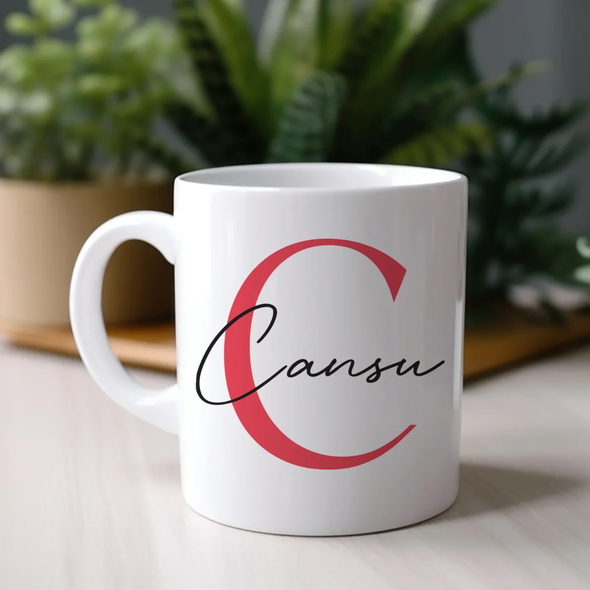 Kişiye Özel Harf ve İsim Baskılı Kupa