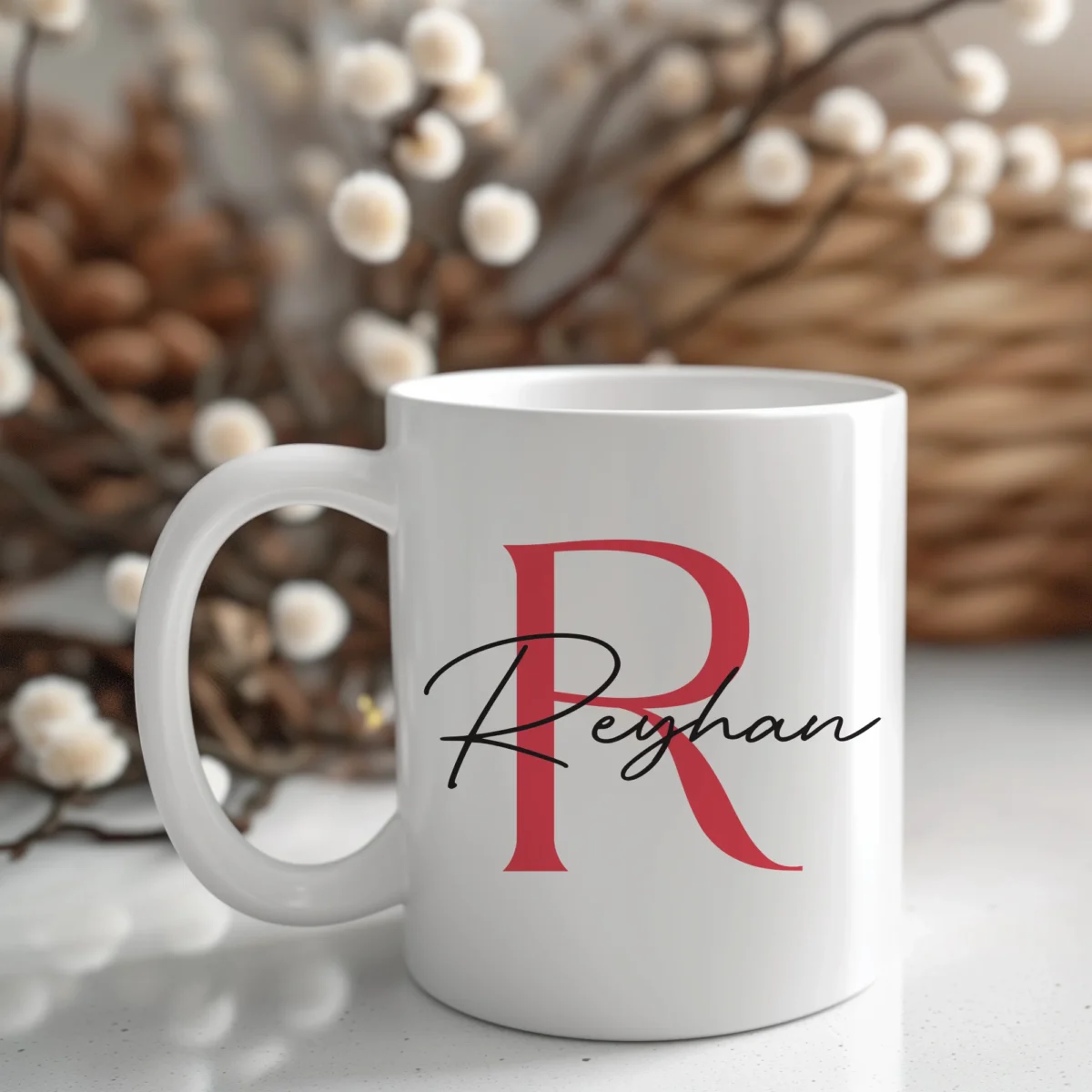 Kişiye Özel Harf ve İsim Baskılı Kupa