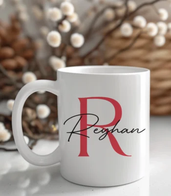 Kişiye Özel Harf ve İsim Baskılı Kupa