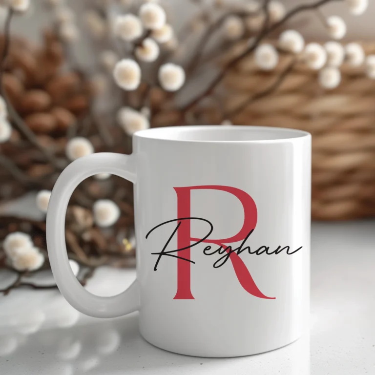 Kişiye Özel Harf ve İsim Baskılı Kupa