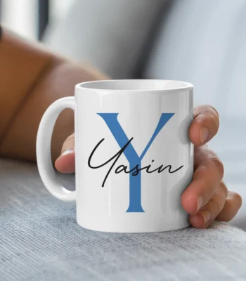 Kişiye Özel Harf ve İsim Baskılı Kupa