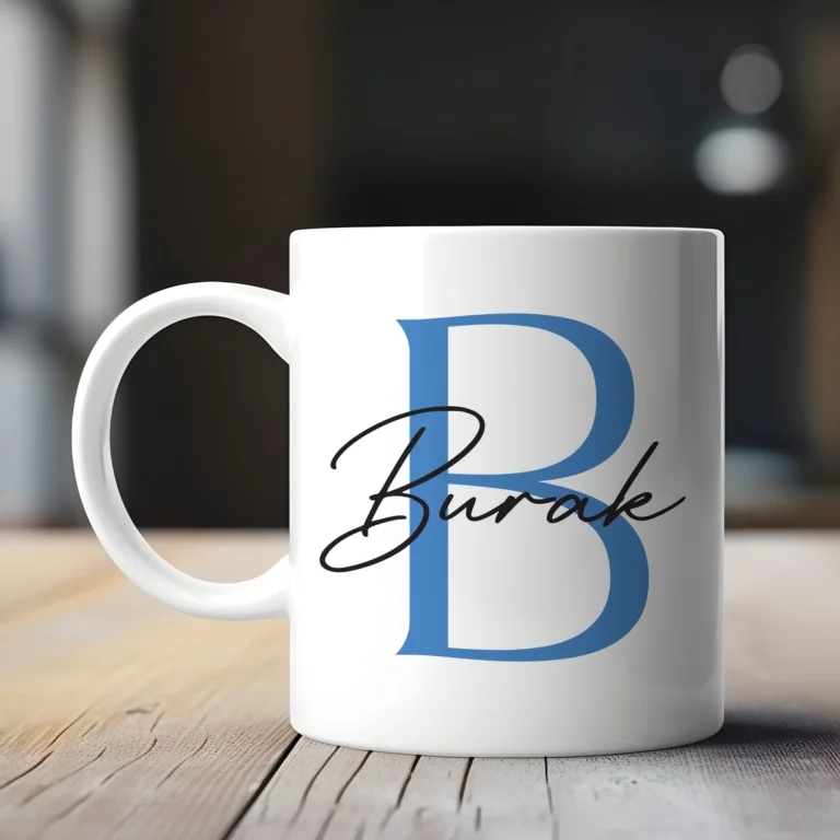 Kişiye Özel Harf ve İsim Baskılı Kupa