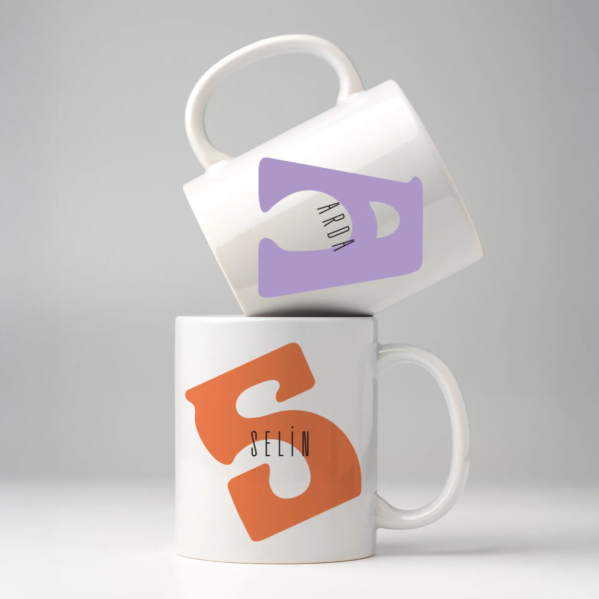 Kişiye Özel Harf ve İsim Baskılı Kupa