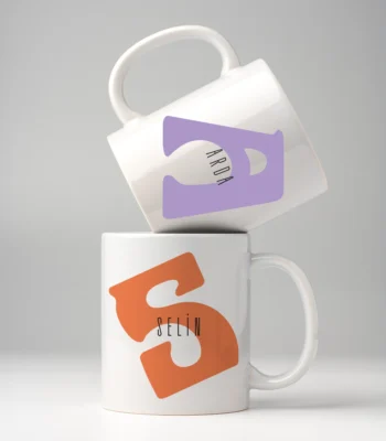 Kişiye Özel Harf ve İsim Baskılı Kupa