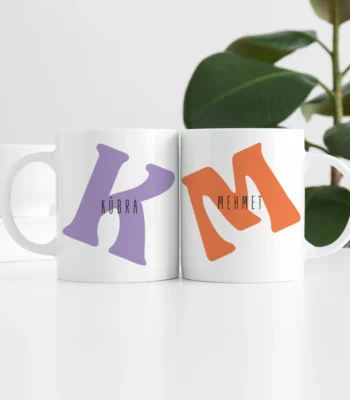 Kişiye Özel Harf ve İsim Baskılı Kupa