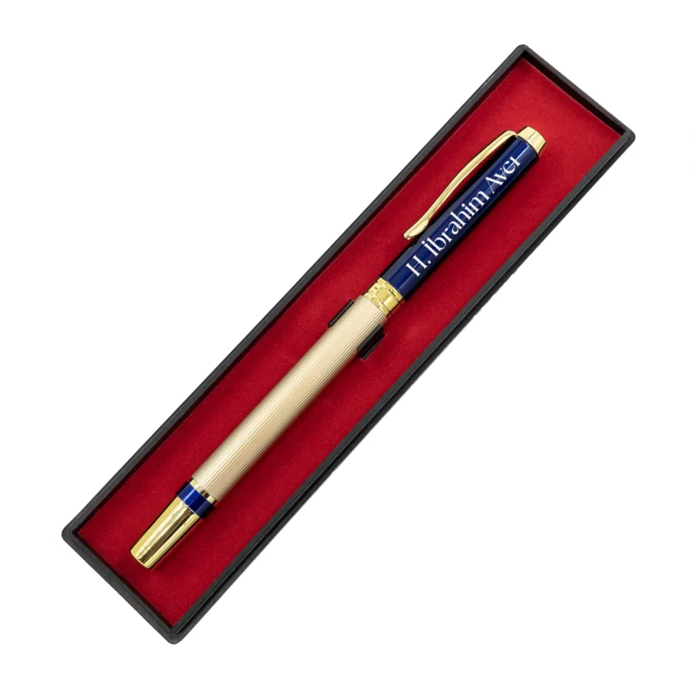 Kişiye Özel İsimli Altın-Lacivert Renk Kalem