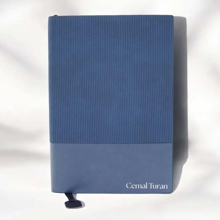 Kişiye Özel Mavi Dokulu Defter Hediye