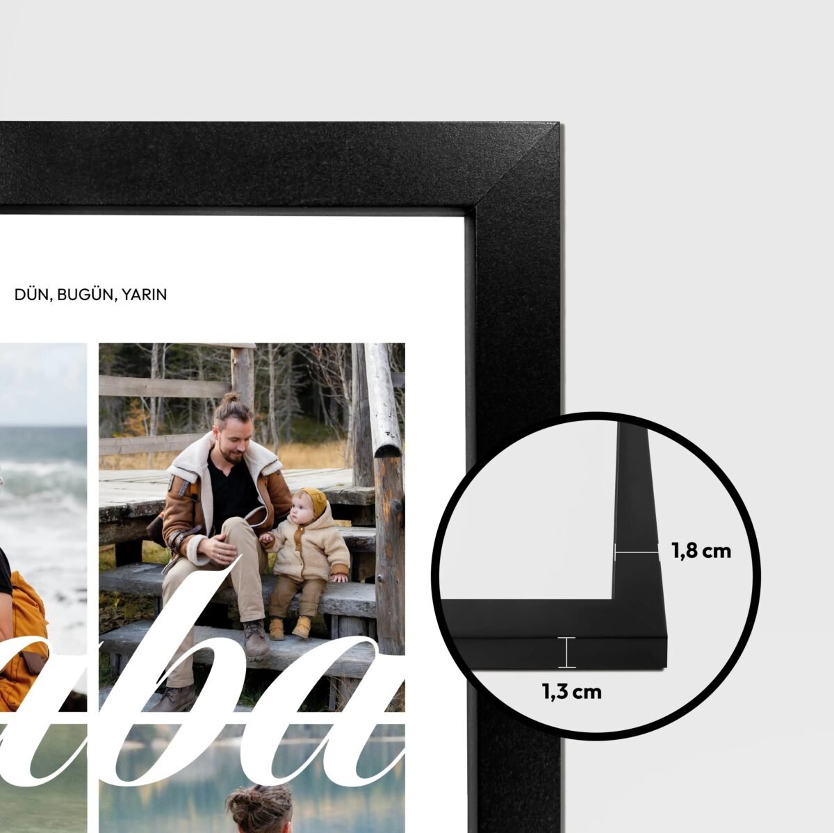 Kişiselleştirilebilir Baba Poster - Siyah Çerçeveli - Görsel 2