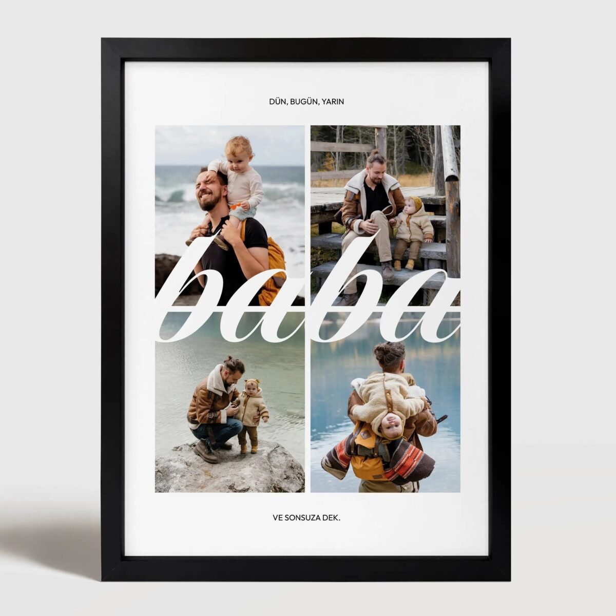 baba-poster-4 Kişiselleştirilebilir Baba Poster - Siyah Çerçeveli - Görsel 1