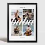 Kişiselleştirilebilir Baba Poster - Siyah Çerçeveli